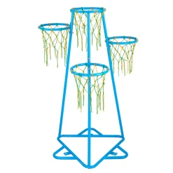 VEVOR Kids Basketball Hoop, 4-Hoop Child Basketball Hoops, Portable Basketball Stand with Adjustable Heights and 3 Balls, Indoor and Outdoor Basketball Toy Set for Children of All Ages, Boys & Girls