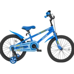 VEVOR Kids Bike, 18 Inches BMX Style Children Bicycle, Rider Height 3.61 ft - 4.59 ft, Training Wheels Included, Sturdy and Easy to Assemble, Toddler Bike for Boys & Girls Learning to Ride, Blue