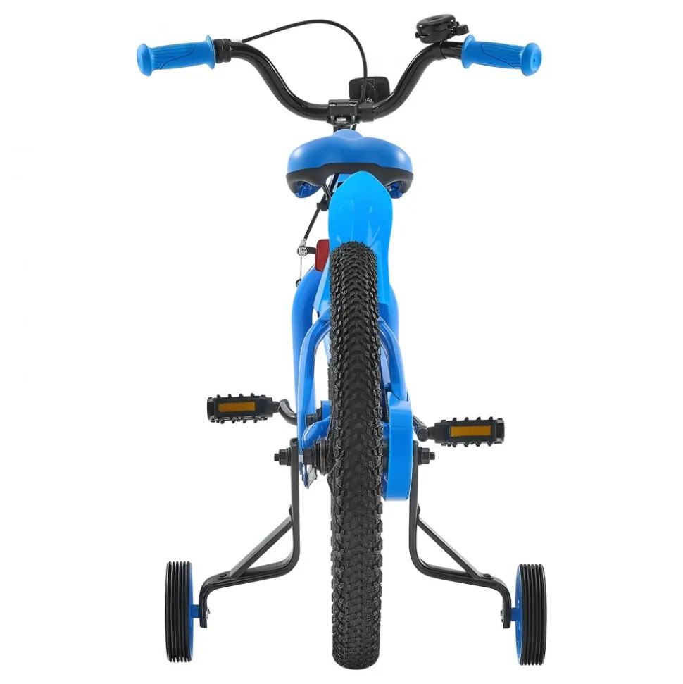 VEVOR Kids Bike, 18 Inches BMX Style Children Bicycle, Rider Height 3.61 ft - 4.59 ft, Training Wheels Included, Sturdy and Easy to Assemble, Toddler Bike for Boys & Girls Learning to Ride, Blue