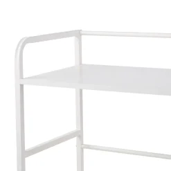 VEVOR Kids Bookshelf and Stuffed Animal Storage, Toy Storage Organizer, 2-Tier Book Shelf with Fabric Toy Chest, Toy Storage for Kids Room, Living Room, Entryway, Nursury, Preschool, White