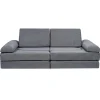 VEVOR Kids Couch, 10Pcs Modular Kids Play Couch, Toddler Couch Sofa Bed, Kids Chair Seat Playroom Furniture, Kids Sofa with Removable Cover for Kids Girls & Boys, Grey