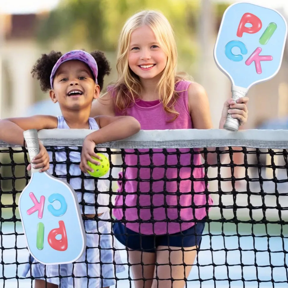 VEVOR Kids Pickleball Paddle, Lightweight Youth Pickleball Paddle with Small Grip and Cute Pattern, Fiberglass Pickle Ball Racket & Honeycomb Core, Child Size for Kids, Youth, Boys & Girls