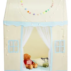 VEVOR Kids Play Tent, Kids Tent for Kids 1-5 Years Old, Toddler Tent with Mat and Tent Lamp, Tent for Kids with Windows for Indoor and Outdoor, Play House Castle Tent for Boys and Girls, Beige