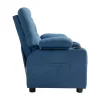 VEVOR Kids Recliner Chair, Toddler Lounger with Cup Holders & Pockets, 107° to 126° Adjustable Back, Breathable Polyester Upholstery Reclining Sofa with Foot-rest, for Boys and Girls, Children (Blue)
