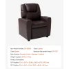 VEVOR Kids Reclining Chair, Toddler Recliner with Cup Holder, 101° to 121° Adjustable Backrest, Easy-to-Clean PU Leather Recliner Couch with Footrest, 90 lbs Load, for Boys & Girls, Children (Brown)