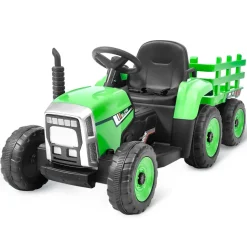 VEVOR Kids Ride on Tractor 12V Electric Toy Tractor with Trailer Remote Control