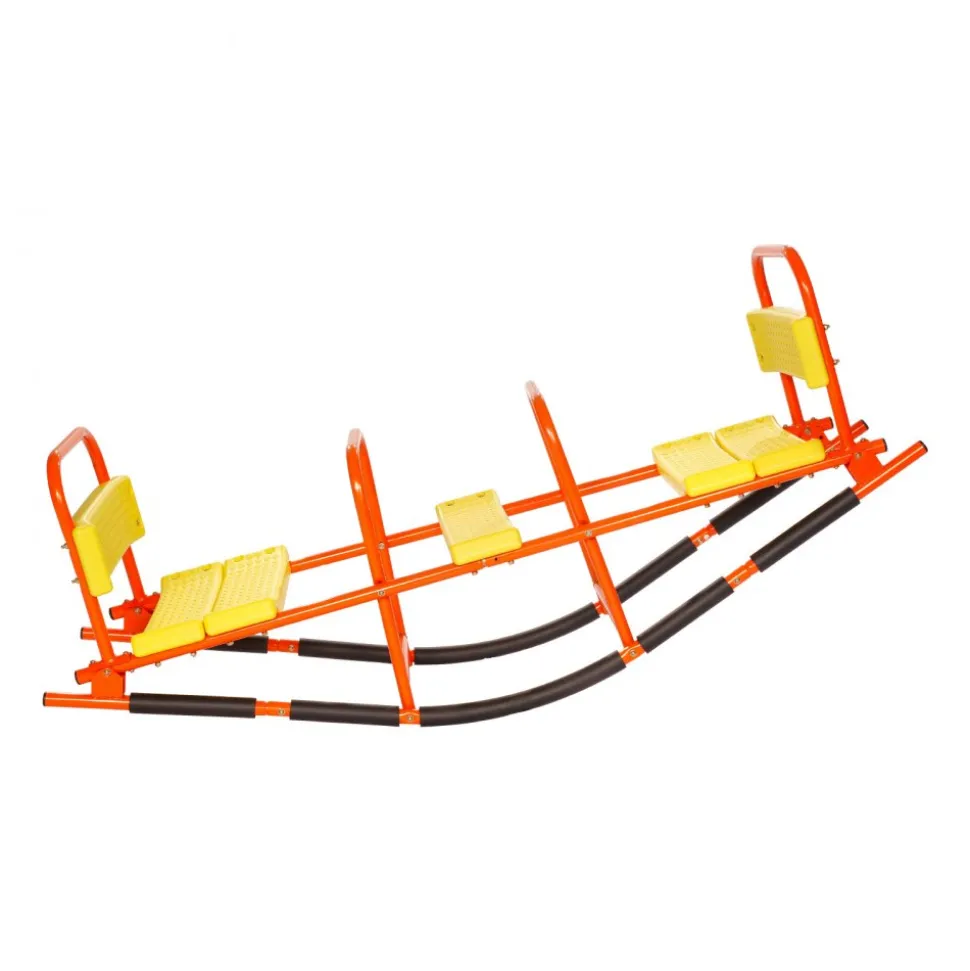 VEVOR Kids Seesaw, 200 lbs Load Capacity, Metal Rocking Teeter Totter with Handles, Toddler Seesaw for Children Aged 3+, Kids Outdoor Playground Equipment for Lawn, Backyard, Playground, 2 Seats