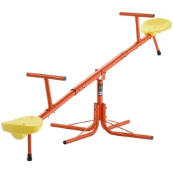 VEVOR Kids Seesaw, 100 lbs Load Capacity per Seat, Sit and Spin Teeter Totter with 4-prong Support Legs, Kids Outdoor Playground Equipment, Swiveling 360 Degrees Rotating for Children Aged 3+