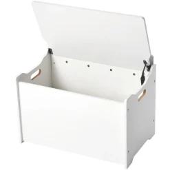 VEVOR Kids Storage Bench, Wooden Toy Box Chest with Backrest, Large Storage Cabinet with Safety Hinge, Toddlers Storage Bench for Playroom, Living Room or Entryway, 23.5 x 14.5 x 21.46 in, White