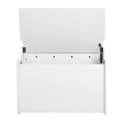 VEVOR Kids Storage Bench, Wooden Toy Box Chest with Backrest, Large Storage Cabinet with Safety Hinge, Toddlers Storage Bench for Playroom, Living Room or Entryway, 23.5 x 14.5 x 21.46 in, White