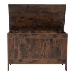 VEVOR Kids Storage Bench, Wooden Toy Box Chest, Large Storage Cabinet with Safety Hinge, Toddlers Retro Storage Bench for Playroom, Living Room or Entryway, 29.7 x 15.3 x 18.9 in, Easy Assembly, Brown