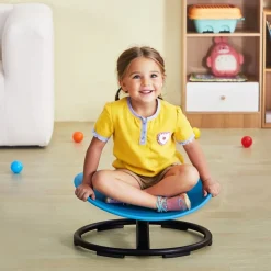 VEVOR Kids Swivel Chair, 220 LBS Capacity, Sensory Spinning Chair, Autistic Kids Sensory Toy Chair with Non-Slip Metal Base, Toddler Sit and Spin Chair for Coordination Balance Focus Training Blue