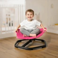 VEVOR Kids Swivel Chair, 220 lbs Capacity, Elephant Shape Sensory Spinning Chair, Autistic Kids Sensory Toy Seat with Non-Slip Metal Base, Toddler Sit & Spin Seat for Coordination Balance Focus, Red