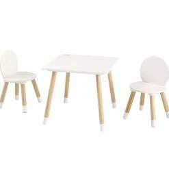 VEVOR Kids Table and 2 Chairs Set, Toddler Table and Chair Set, Children Multi-Activity Table for Art, Craft, Reading, Learning, 1 Table and 2 Chairs