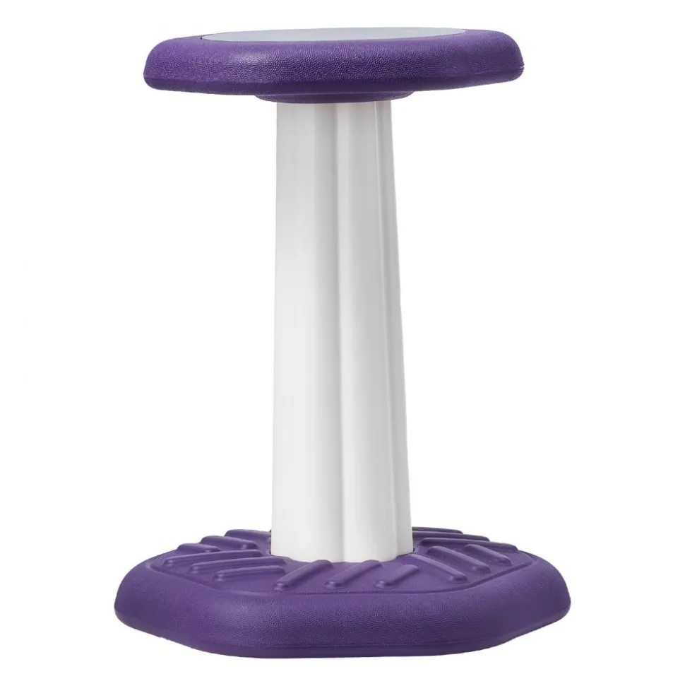 VEVOR Kids Wobble Chair, Active Chair with Sponge Cushion, Wobble Stool Improves Focus, Posture and Calm Children, Ideal for Schools and Home, Age 7-14, Purple