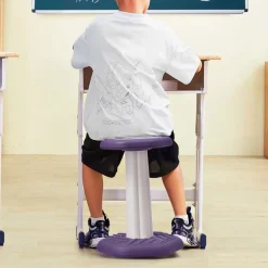 VEVOR Kids Wobble Chair, Active Chair with Sponge Cushion, Wobble Stool Improves Focus, Posture and Calm Children, Ideal for Schools and Home, Age 7-14, Purple