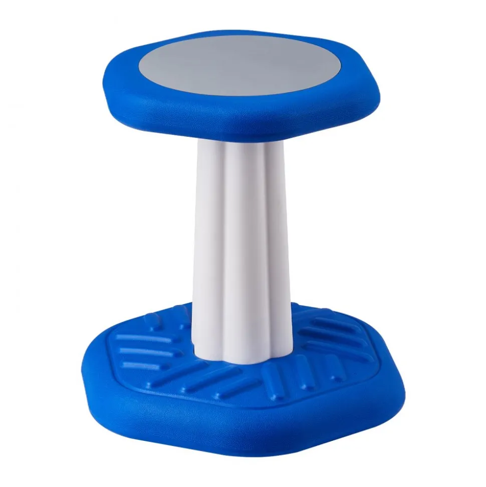 VEVOR Kids Wobble Chair, Active Chair with Sponge Cushion, Wobble Stool Improves Focus, Posture and Calm Children, Ideal for Schools and Home, Age 7-14, Blue
