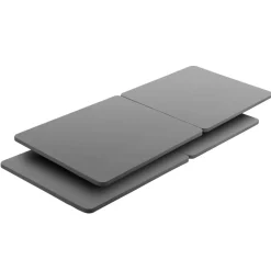 VEVOR King Size Bunkie Board, 1.5 in Bed Board Slats with 200D Oxford Cloth, Wooden Mattress Support for King Size Bed, Easy Assembly Support under Mattress, 4 Piece, Gray