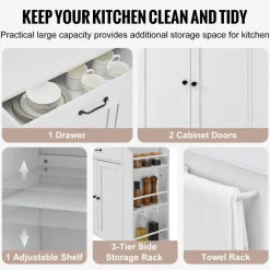 VEVOR Kitchen Island Cart, 32