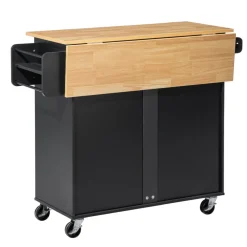 VEVOR Kitchen Island Cart with Storage, 24.84 in Wide Mobile Rolling Storage Island on Swivel Wheels, with Drawer, Storage Cabinet, Towel Rack, Hooks, Table for Home Dining Room, White