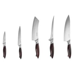 VEVOR Kitchen Knife Set, 5 Piece High Carbon Stainless Steel Sharp Knife Set, Durable and Rust-Resistant, Professional Kitchen Cutlery with Ergonomic Crack-Resistant Handle, for Precise Cutting