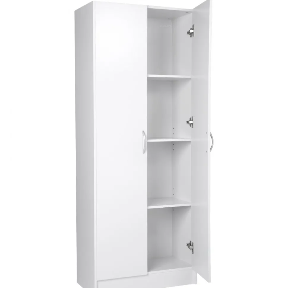 VEVOR Kitchen Pantry Cabinet, 60" Tall Food Pantry Storage Cabinet, 110LBS Freestanding Storage Cabinet Cupboard with 3 Shelves(2 Adjustable), Engineered Wood Utility Pantry for Kitchen, Dining Room