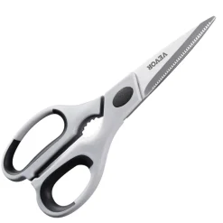 VEVOR Kitchen Scissors, Durable Stainless Steel Kitchen Shears with Protective Sheath, Heavy Duty Cooking Shears Soft Grip Comfort Handle, Kitchen Utensil for Cutting Meat, Food, Fish, Poultry, Grey