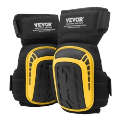 VEVOR Knee Pads for Work, Extended Heavy Duty Construction Knee Pads with 2 Extension Straps, Anti-slip Foam Gel Knee Pads, Men & Women, for Gardening Flooring Roofing and Cleaning, Yellow and Black