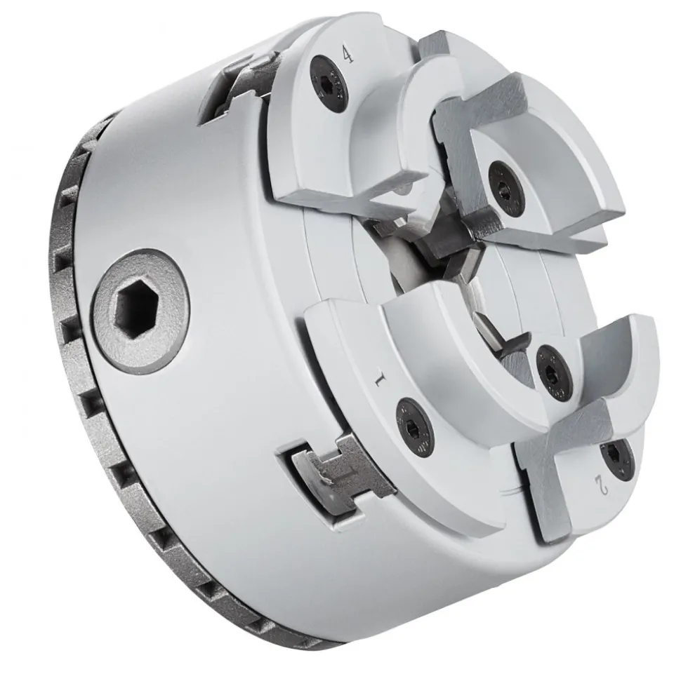 VEVOR KP965 Lathe Chuck, 4-Jaw 3.75" Diameter, Metal Lathe Chuck Turning Machine Accessories with 5 Sets of Jaws, Self-centering Tool, for Precision Machining, Grinding Machines, Milling Machines