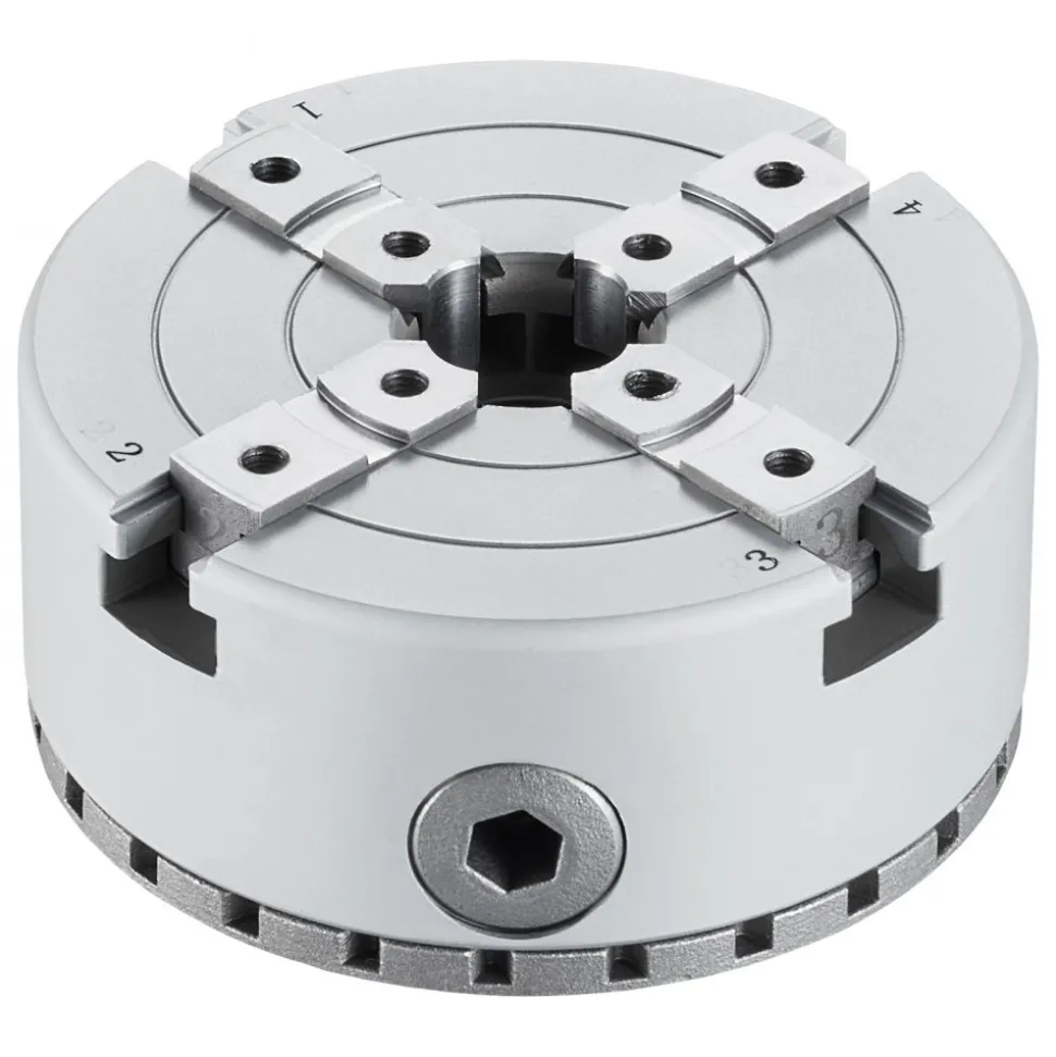 VEVOR KP965 Lathe Chuck, 4-Jaw 3.75" Diameter, Metal Lathe Chuck Turning Machine Accessories with 5 Sets of Jaws, Self-centering Tool, for Precision Machining, Grinding Machines, Milling Machines