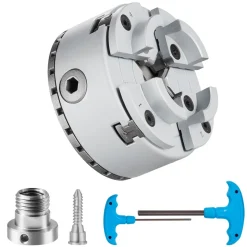 VEVOR KP2-3/4 Lathe Chuck, 4-Jaw 2.75" Diameter, Metal Lathe Chuck Turning Machine Accessories, Self-centering Tool, for Lathe, Precision Machining, Grinding Machines, Milling Machines