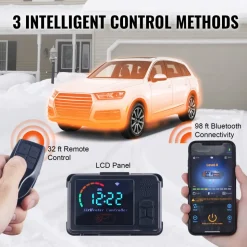 VEVOR 8 KW Diesel Air Heater, Bluetooth App Control All-on-one Diesel Heater with Automatic Altitude Adjustment, Remote Control and LCD, Portable Parking Heater for RV Trailer Camper Van Boat