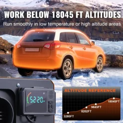 VEVOR 8 KW Diesel Air Heater, Bluetooth App Control All-on-one Diesel Heater with Automatic Altitude Adjustment, Remote Control and LCD, Portable Parking Heater for RV Trailer Camper Van Boat