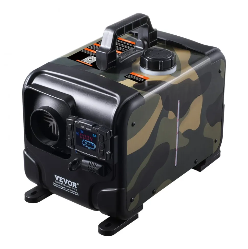 VEVOR 8KW Diesel Heater, 12V/24V All in One Diesel Air Heater, Bluetooth APP Control, Remote Control and Display Screen, CO Alarm, Fast Heating Horizontal Portable Diesel Heater for Vehicles, Garage