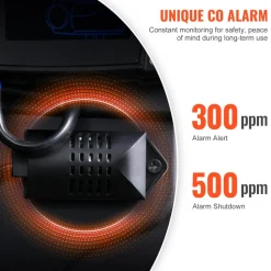 VEVOR 8KW Diesel Heater, 12V/24V All in One Diesel Air Heater, Bluetooth APP Control, Remote Control and Display Screen, CO Alarm, Fast Heating Horizontal Portable Diesel Heater for Vehicles, Garage