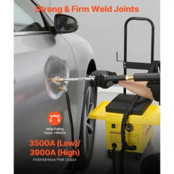 VEVOR 4.5KW Professional Stud Welder Dent Repair Kit with 2 Welding Guns & 6 Modes, All in One Dent Repair Workstation with Extended Handle, Padded Seat and Accessory Tray