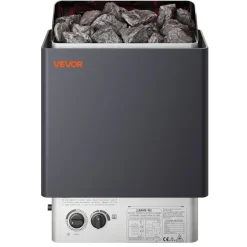VEVOR 9KW Sauna Heater, Steam Bath Sauna Heater with Built-In Controls, Electric Sauna Stove, 3h Timer and Adjustable Temp for Max. 317-459 Cubic Feet, Home Hotel Spa Shower Use 220V