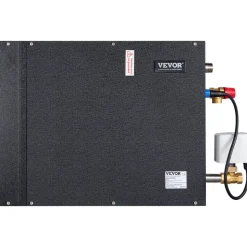VEVOR 12KW Steam Shower Generator, Segmented Heating & Temperature Customization & 24h Timer Steam Kit, Automatic Drainage Home Steam Shower System Tested to UL Standards