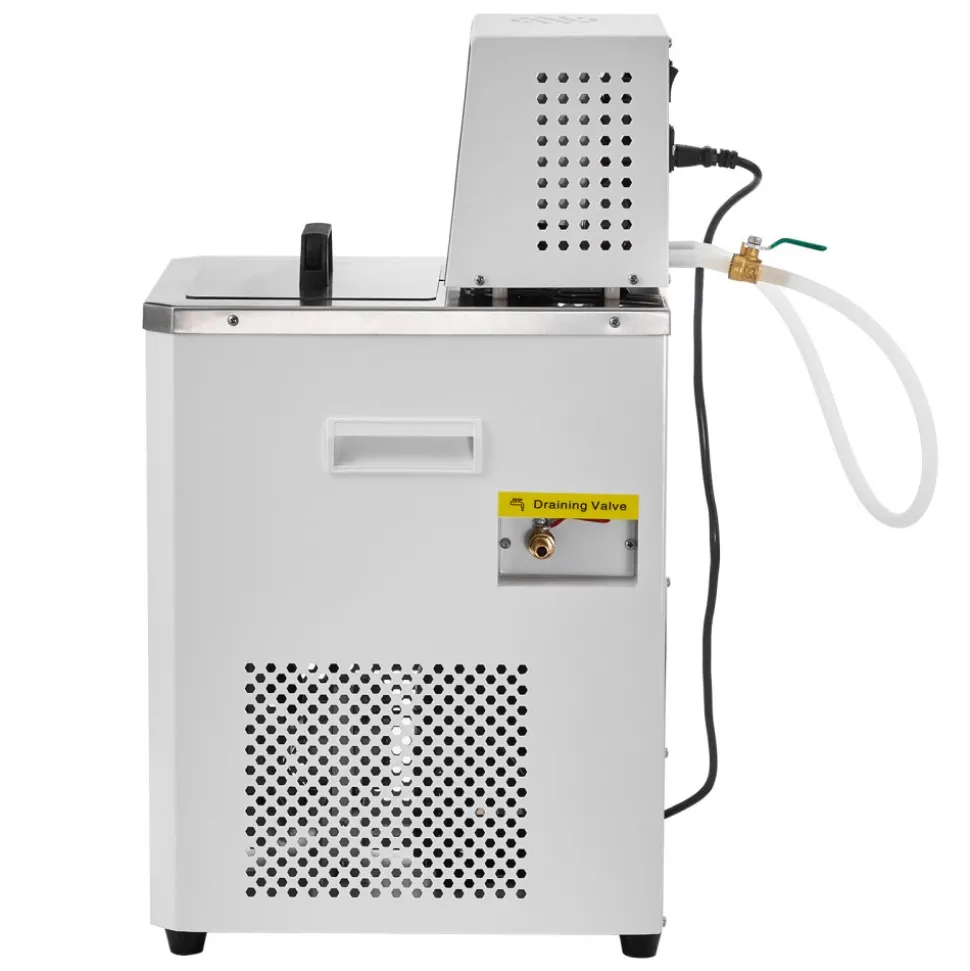 VEVOR Laboratory Chiller Circulator, 6L Chiller Lab Low Temperature Cooling Liquid, 23°F-212°F Circulator Pump Chiller, LCD Display, 304 Stainless Steel Water Bath Recirculating Water Cooling Chiller