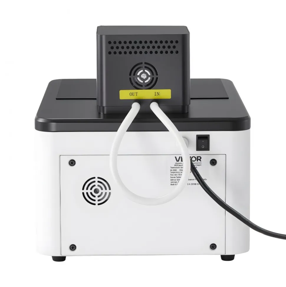 VEVOR Laboratory High-Temperature Circulating Oil Bath, Up to 300℃/572℉, 30 L Lab Constant Temperature Heating Tank, 0.1℃ High Precision, Internal and External Dual Circulation, for Laboratory