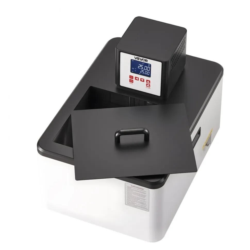 VEVOR Laboratory High-Temperature Circulating Oil Bath, Up to 300℃/572℉, 30 L Lab Constant Temperature Heating Tank, 0.1℃ High Precision, Internal and External Dual Circulation, for Laboratory