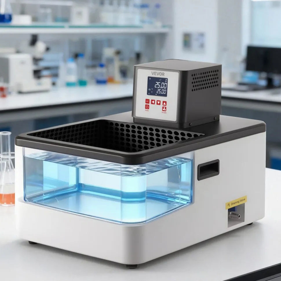 VEVOR Laboratory High-Temperature Circulating Oil Bath, Up to 300℃/572℉, 30 L Lab Constant Temperature Heating Tank, 0.1℃ High Precision, Internal and External Dual Circulation, for Laboratory