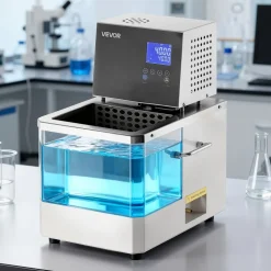 VEVOR Laboratory High-Temperature Circulating Oil Bath, Up to 300℃/572℉, 10 L Lab Constant Temperature Heating Tank, 0.1℃ High Precision, Internal and External Dual Circulation, for Laboratory