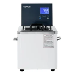 VEVOR Laboratory High-Temperature Circulating Oil Bath, Up to 300℃/572℉, 10 L Lab Constant Temperature Heating Tank, 0.1℃ High Precision, Internal and External Dual Circulation, for Laboratory