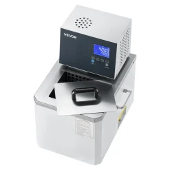 VEVOR Laboratory High-Temperature Circulating Oil Bath, Up to 300℃/572℉, 10 L Lab Constant Temperature Heating Tank, 0.1℃ High Precision, Internal and External Dual Circulation, for Laboratory