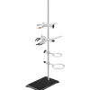 VEVOR Lab Stand Support, Laboratory Retort Support Stand 2 Sets, Steel Lab Stand 23.6" Rod and 8.3" x 5.3" Cast Iron Base, Includes Flask Clamps, Burette Clamps and Cross Clamps