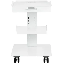 VEVOR Lab Trolley, 3-Layer Rolling Lab Cart, Metal Mobile Trolley with Swivel Wheels, Tray Rolling Clinic Cart 220 lbs Weight Capacity, for Lab, Clinic, Beauty and Salon