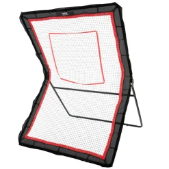 VEVOR Lacrosse Rebounder for Backyard, 4x7 Ft Volleyball Bounce Back Net, Pitchback Throwback Baseball Softball Return Training Screen, Adjustable Angle Shooting Practice Training Wall with Target