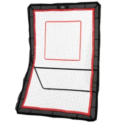 VEVOR Lacrosse Rebounder for Backyard, 4x7 Ft Volleyball Bounce Back Net, Pitchback Throwback Baseball Softball Return Training Screen, Adjustable Angle Shooting Practice Training Wall with Target