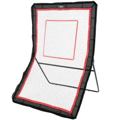 VEVOR Lacrosse Rebounder for Backyard, 4x7 Ft Volleyball Bounce Back Net, Pitchback Throwback Baseball Softball Return Training Screen, Adjustable Angle Shooting Practice Training Wall with Target